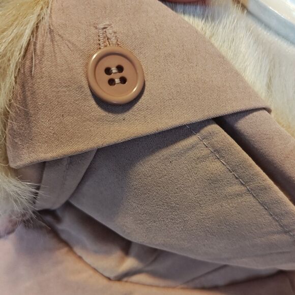 New London Fog Jacket Women's M Pink Rose Megan Coat Faux Fur Collar Zip Closure - Picture 6 of 14